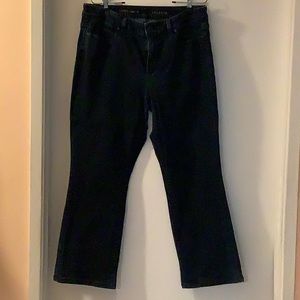 Talbots flair leg denim jeans. Gently worn but in good shape.